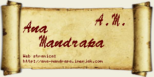 Ana Mandrapa vizit kartica